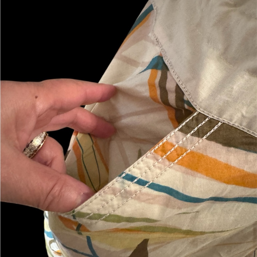 Cabi Colorful  Paper Bag Cotton   Skirt - Picture 4 of 11